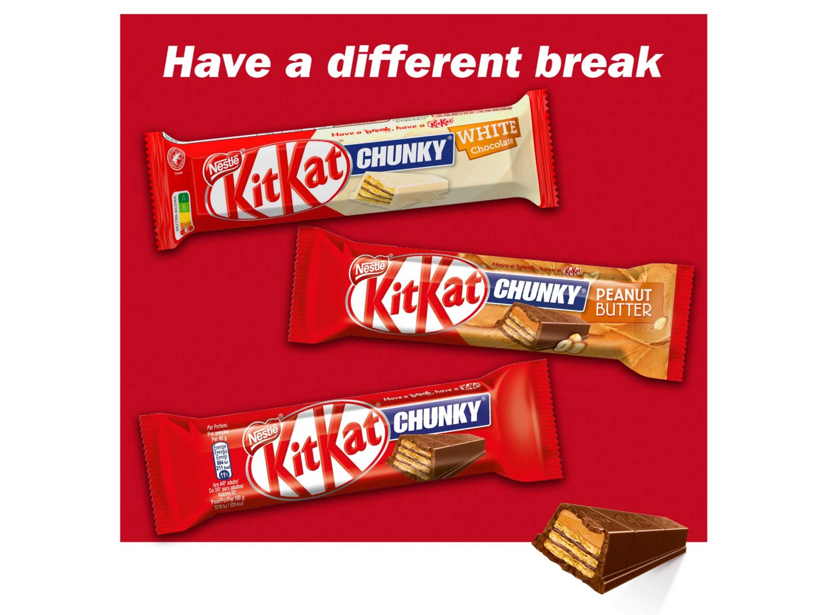 SNACK DE CHOCOLATE KITKAT CHUNKY MANTEIGA DE AMENDOIM 42 G