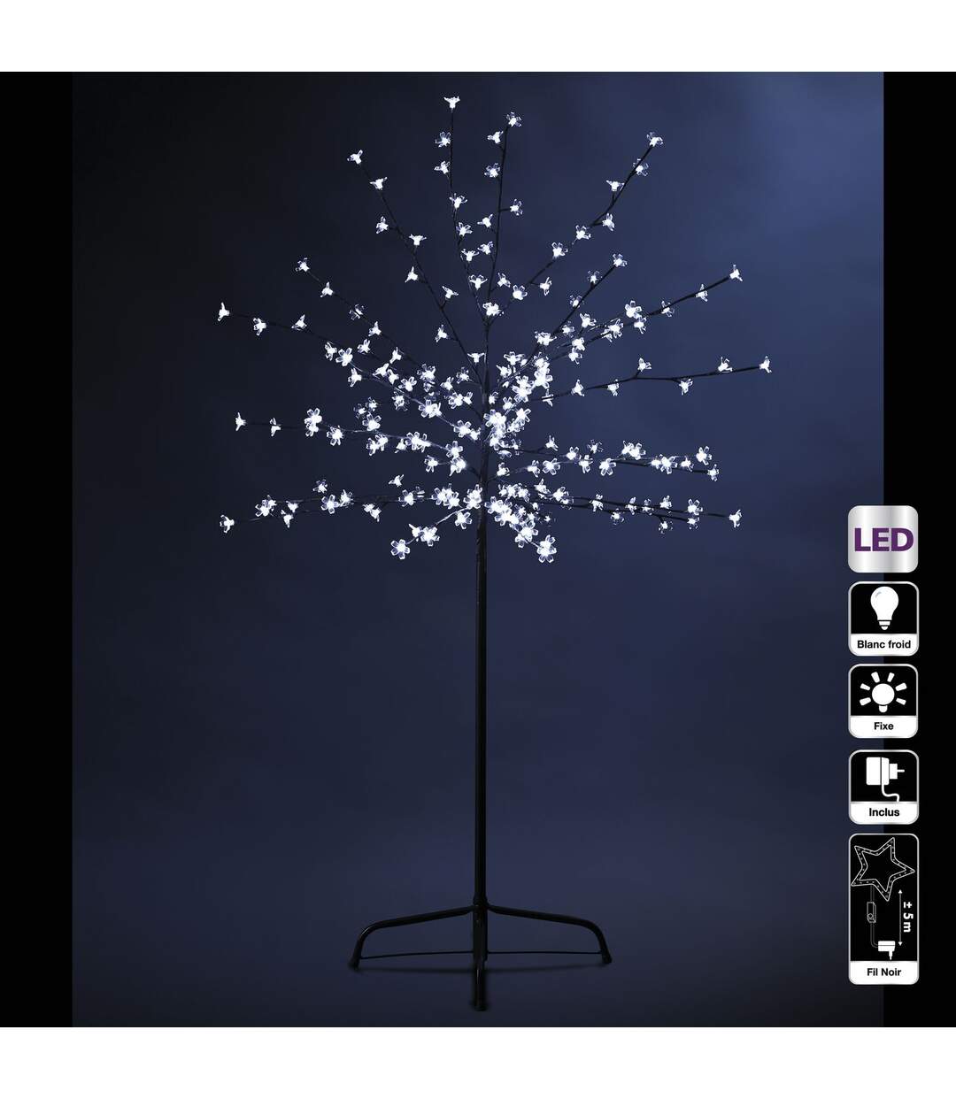 Arbre lumineux décoratif Prunus - 200 LED - Lumière blanche