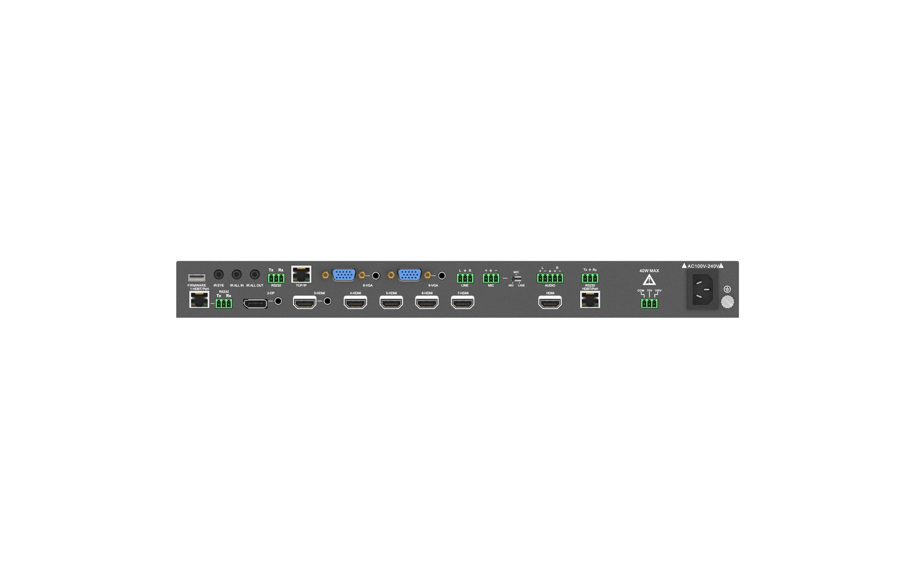 Presentation Switcher PT-PSW-92 Multiformat<br>9x2 4K Multiformat Presentation Switcher mit Scaler Set