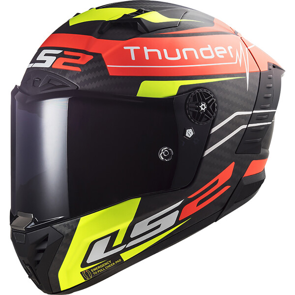 LS2 - Casque FF805 Thunder Carbon Replica Black Attack Noir / Jaune fluo / Rouge