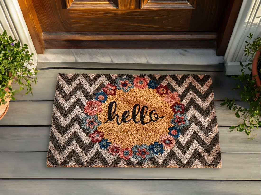 Paillasson TAHAN 40 x 60 cm Fibre de coco Multicolore