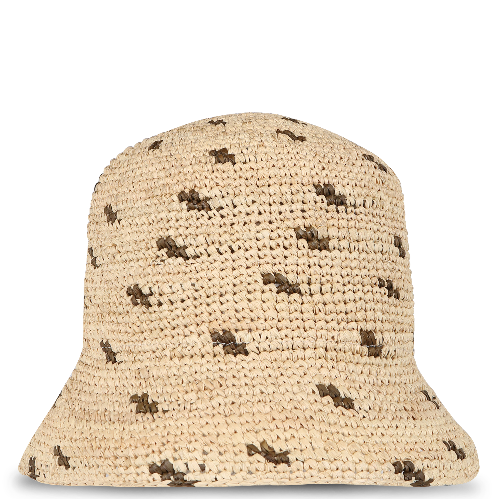 COME - Chapeau réglable en raphia jacquard | Beige