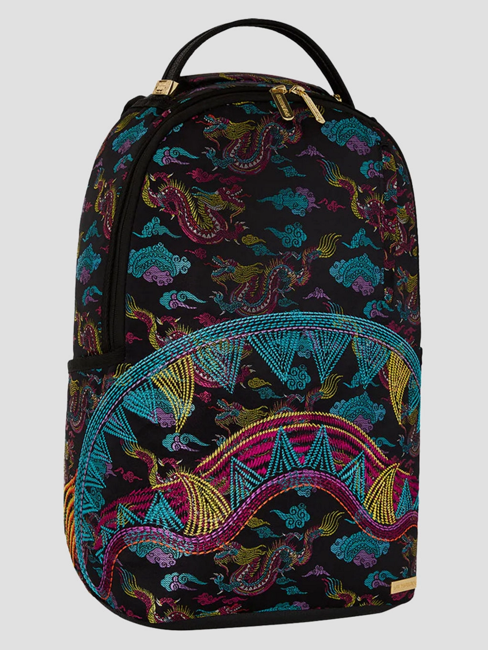 Sprayground Embroidered Dragons Dlx Backpack embroidered dragon