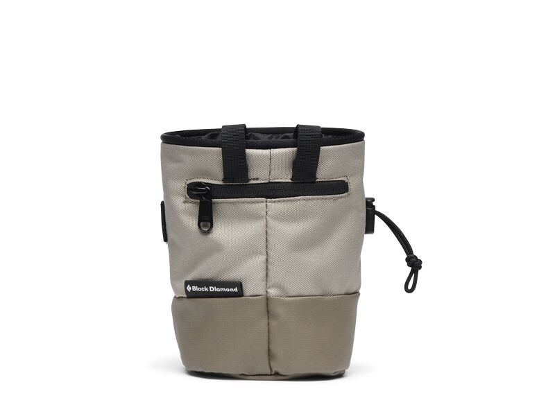 Black Diamond Mojo Zip Chalk Bag, Moonstone S/M Begleiter für Kletterabenteuer mit praktischem Reissverschlussfach