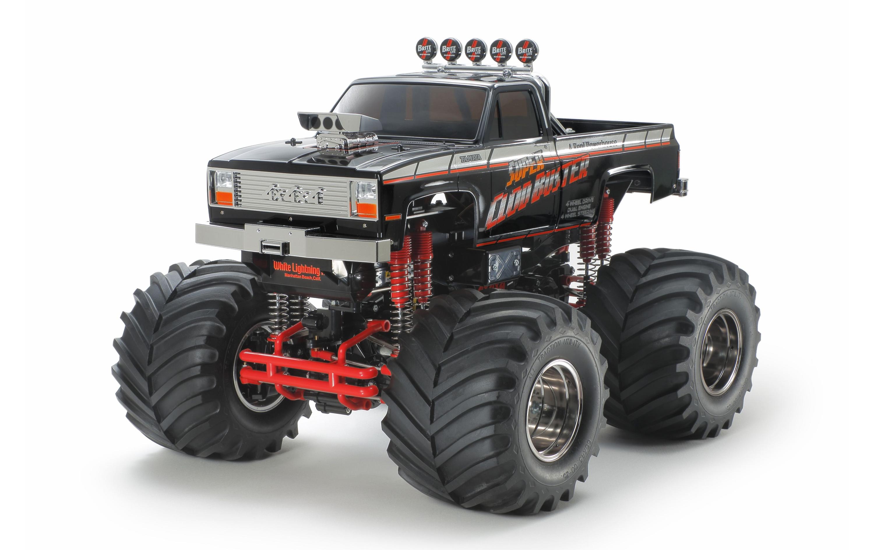 Monster Truck Clod Buster Black Edition 4WS Bausatz, 1:10<br>Zweimotoriger Monstertruck mit 4-Rad Lenkung