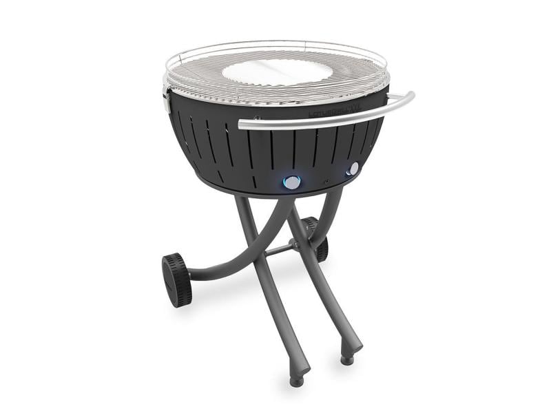 LotusGrill Holzkohlegrill XXL Grau Rauchfreier Holzkohle-Grill für Garten und Balkon
