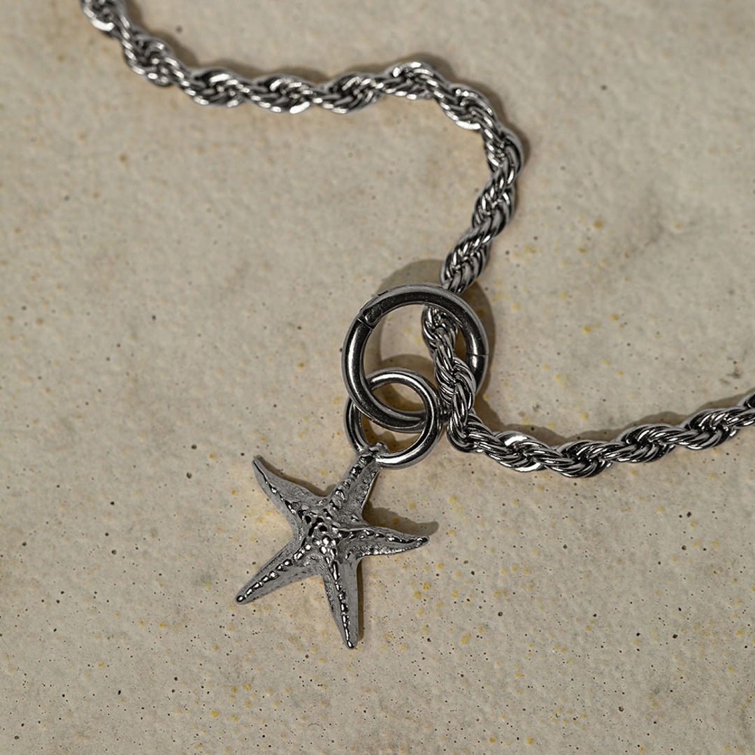 Paul Hewitt Charm Starfish Marinium Ocean Steel Silbrig