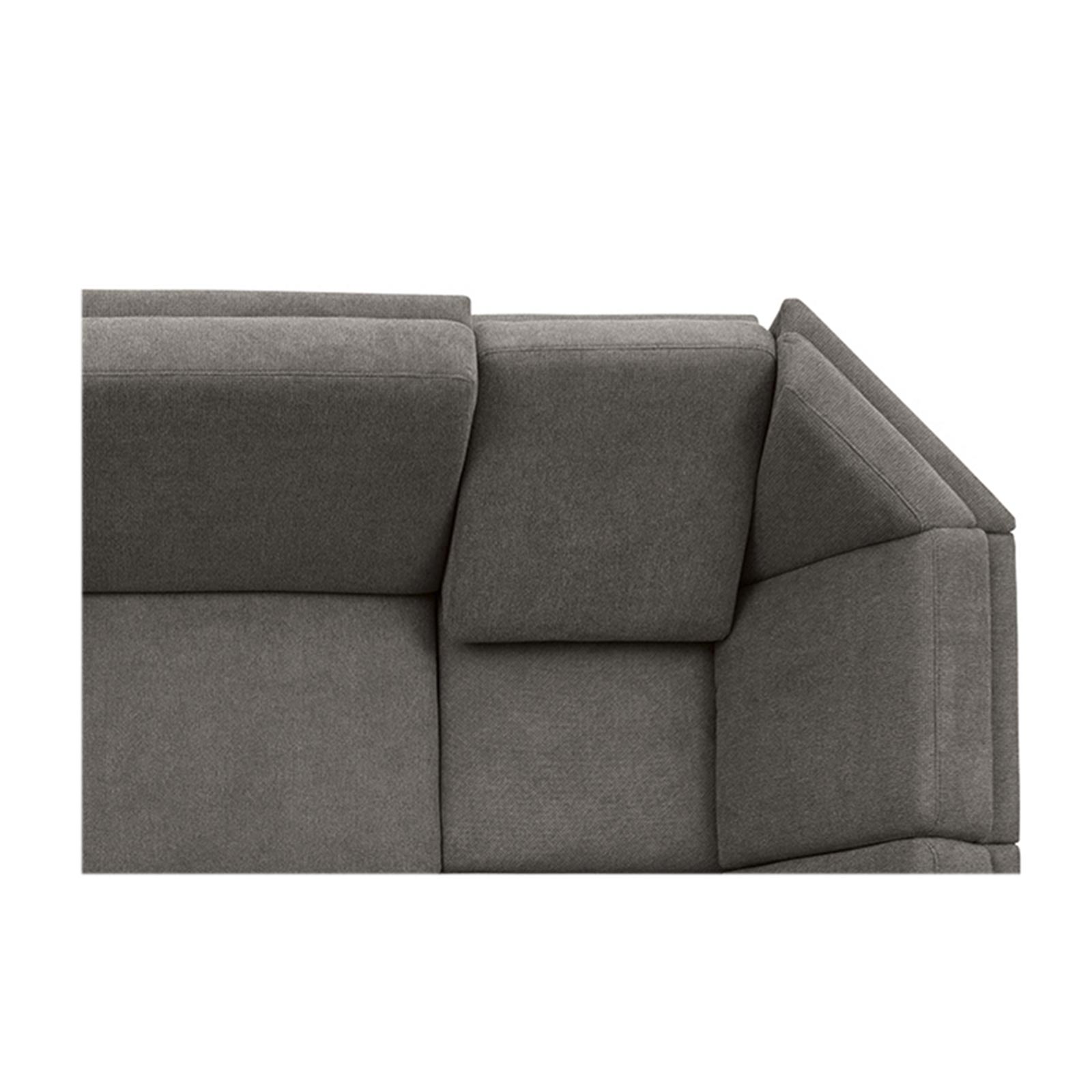 polsterpower Ecksofa - Belle grey - Basismodell - Ottomane rechts