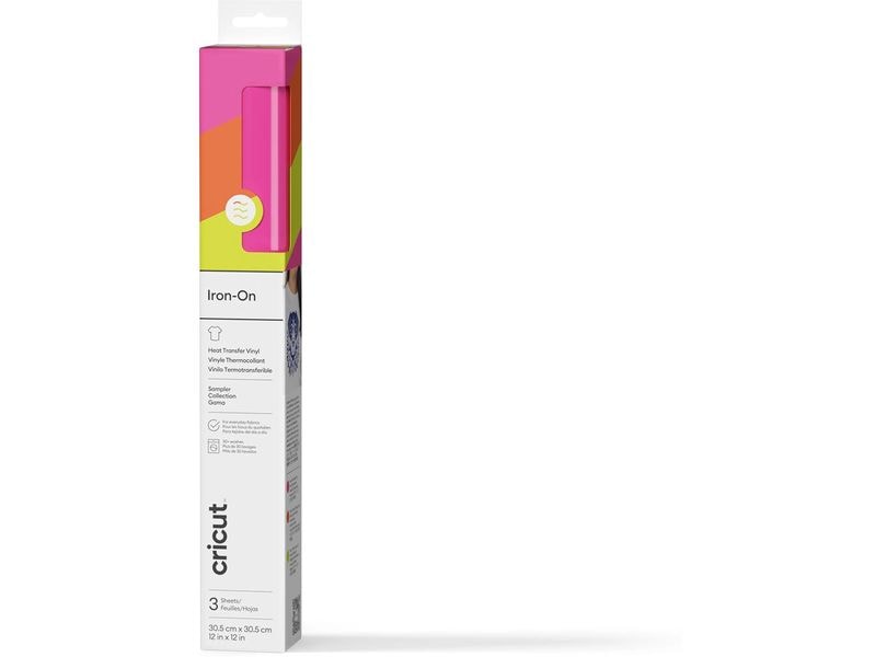 Cricut Aufbügelfolie Musterpack Glowsticks 30.5 x 30.5 cm Textilien personalisieren 3 Stück