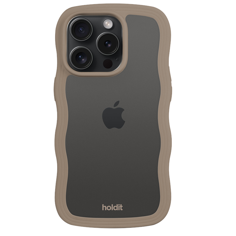 Holdit<br>Mobilcover Wavy Transparent Iphone 15 ProMax