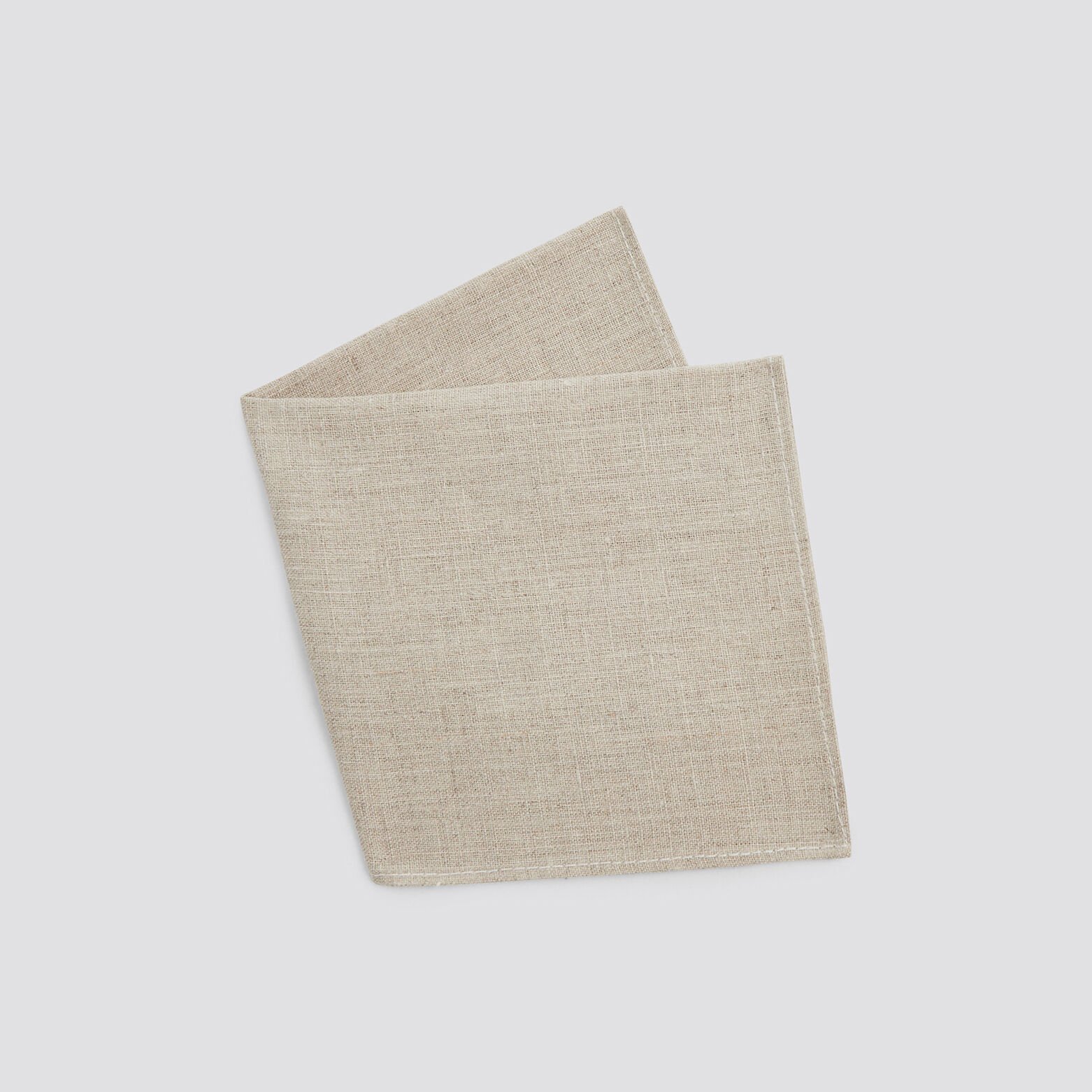 Pochette costume unie Ecru