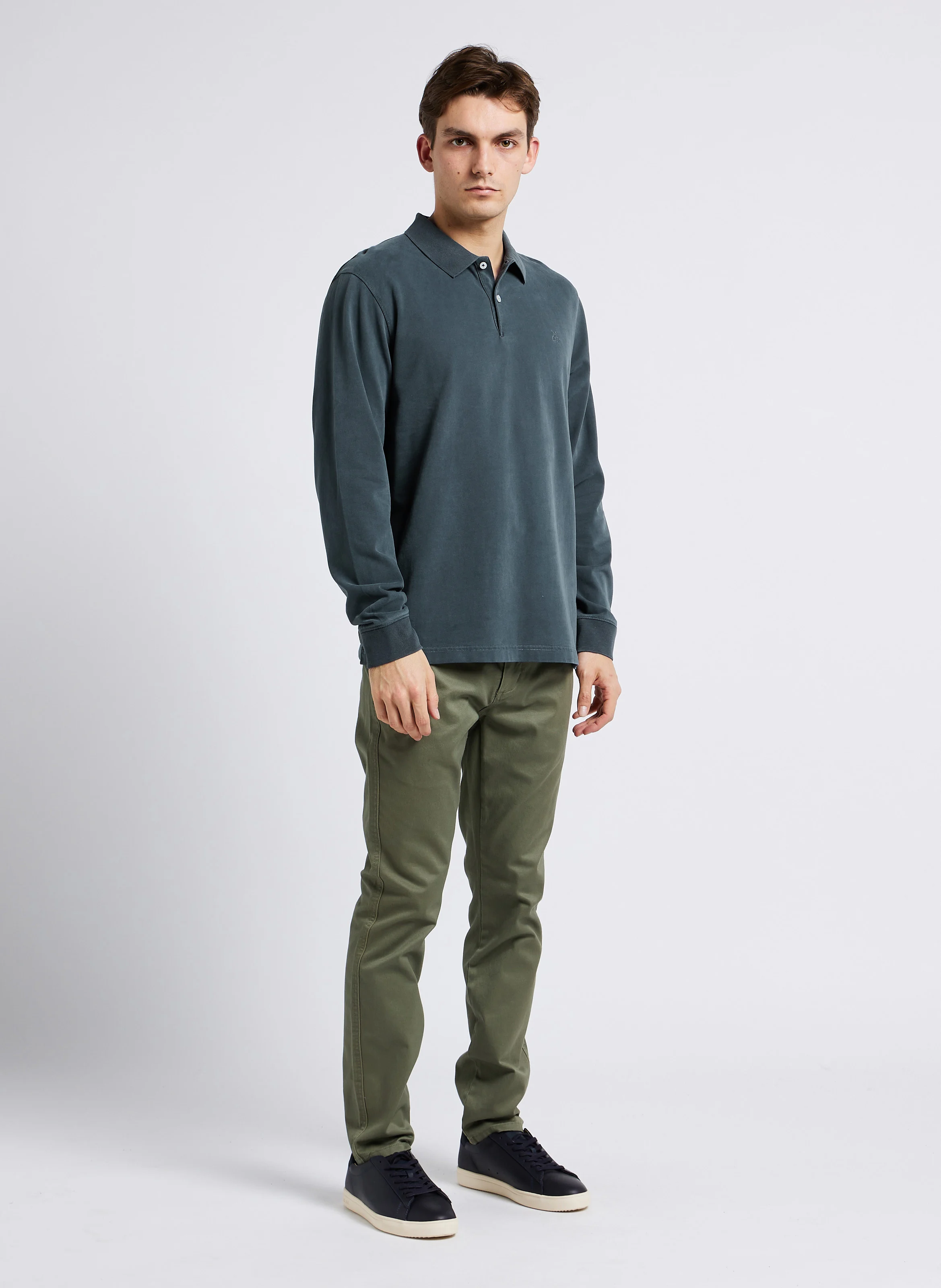Polo regular-fit en coton bio| Bleu