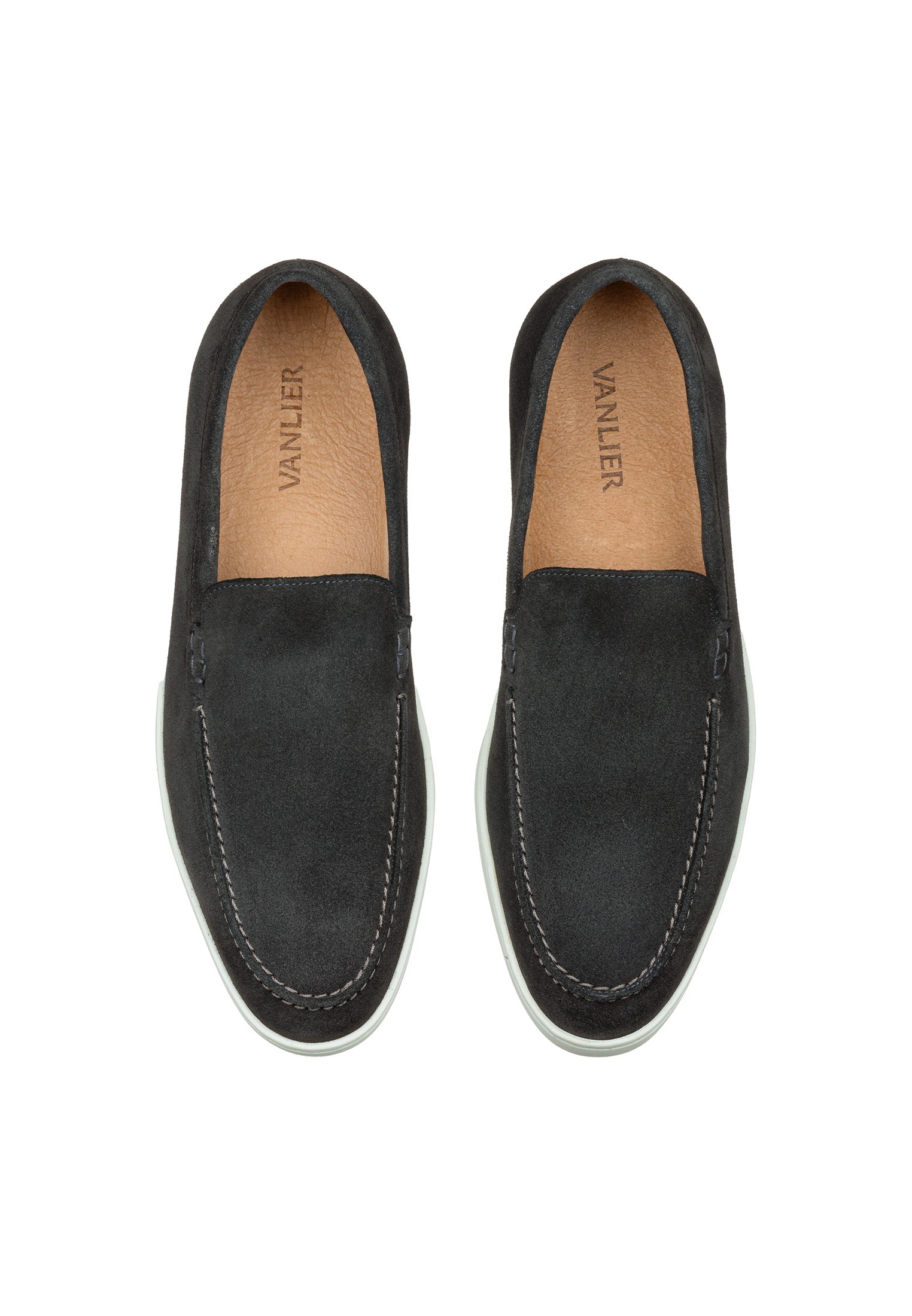 Licht grijs suède Lugano loafer