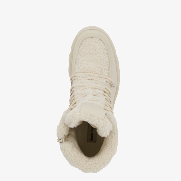 Hush Puppies gevoerde leren dames boots beige
