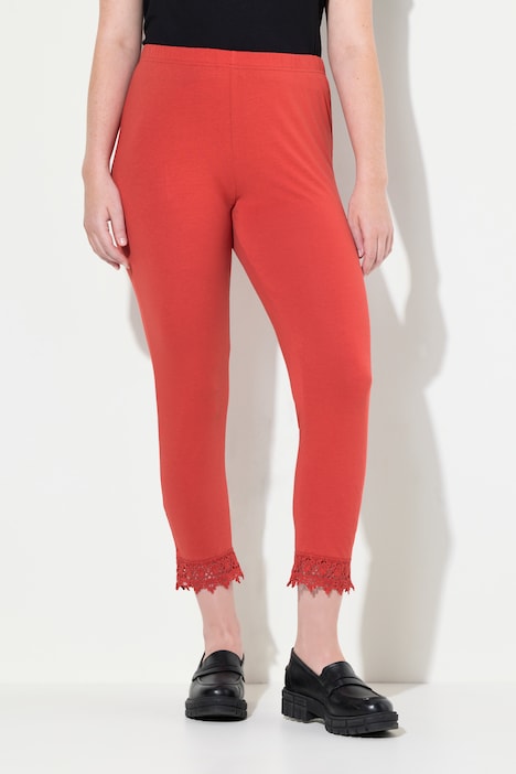 7/8-Leggings, Saumspitze, Biobaumwolle