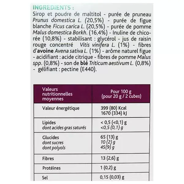 Nutreov Physcience Laxeov Cubos Ameixa Figo Uva 20 cubos