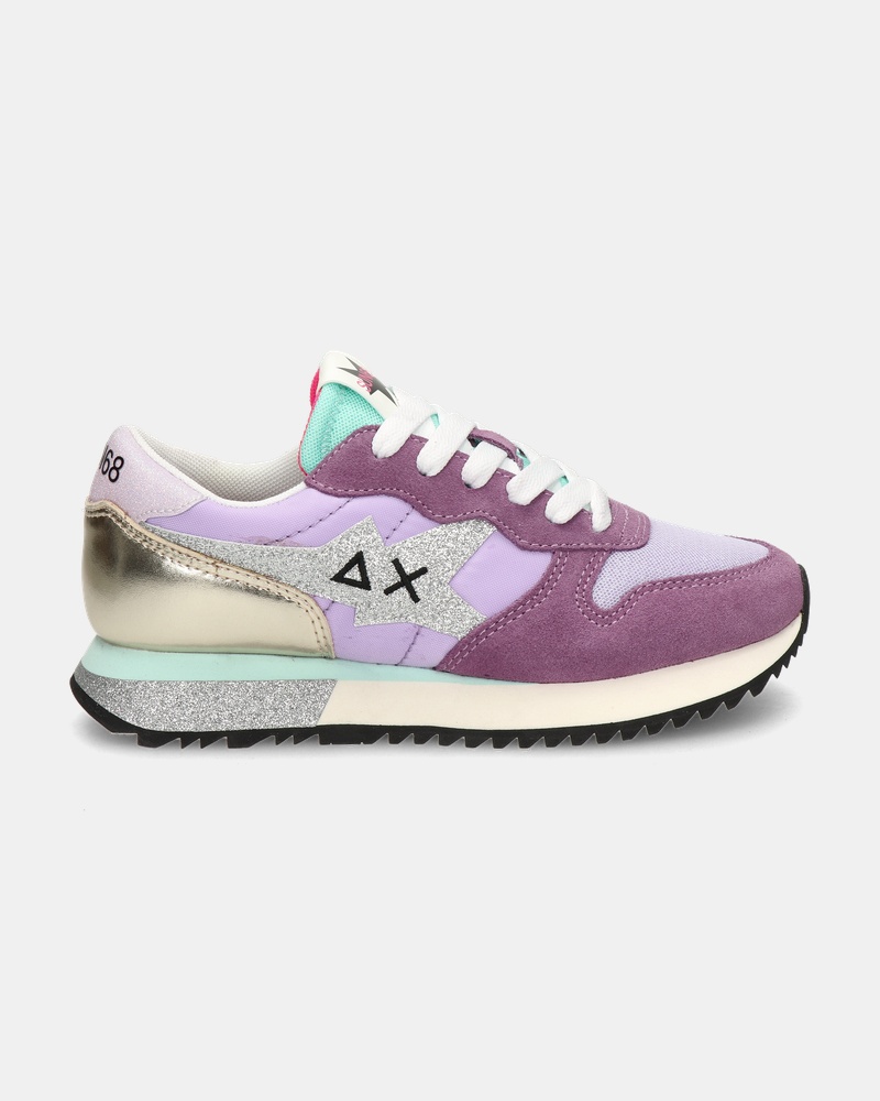 Sun 68 Star girl Glitter Lage sneakers  - paars