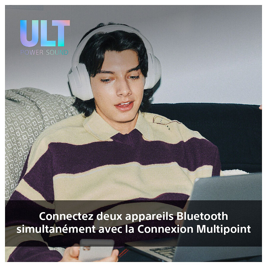 Sony ULT WEAR Blanc - Casque sans fil