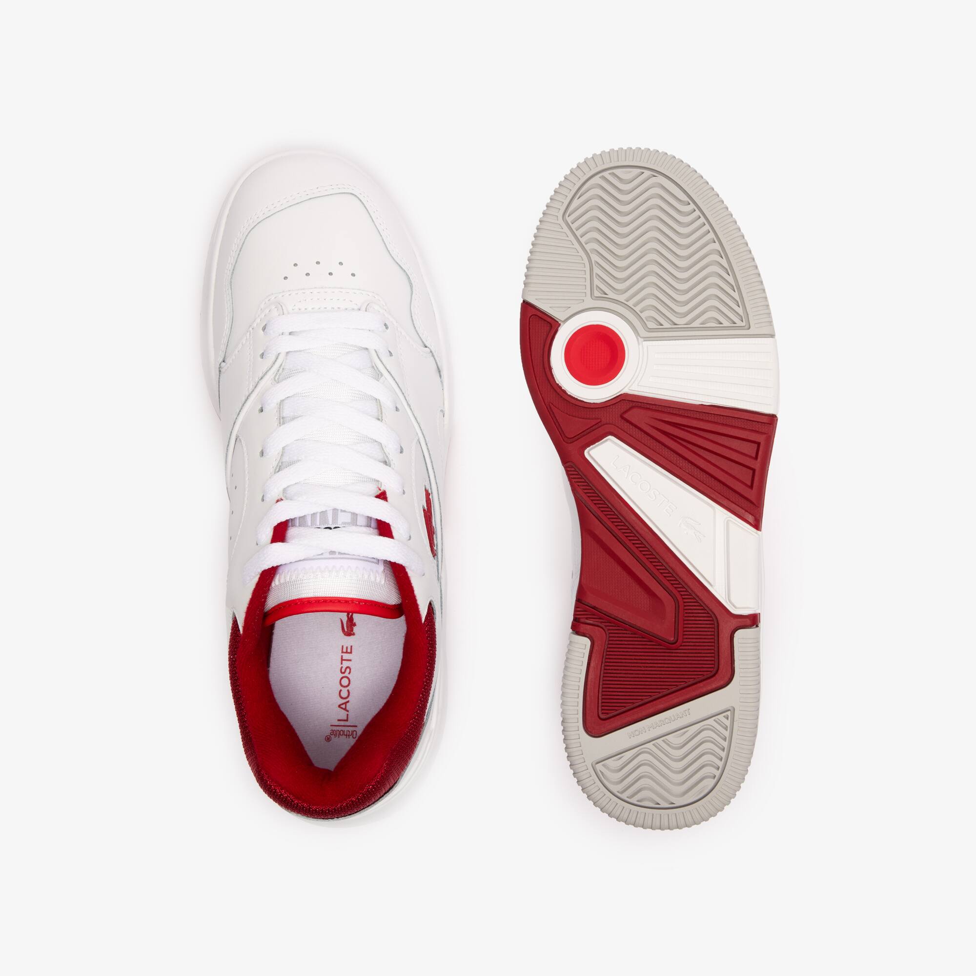 Sneakers Lineshot homme en cuir à col contrasté Sneakers - Blanc - Lacoste - Homme