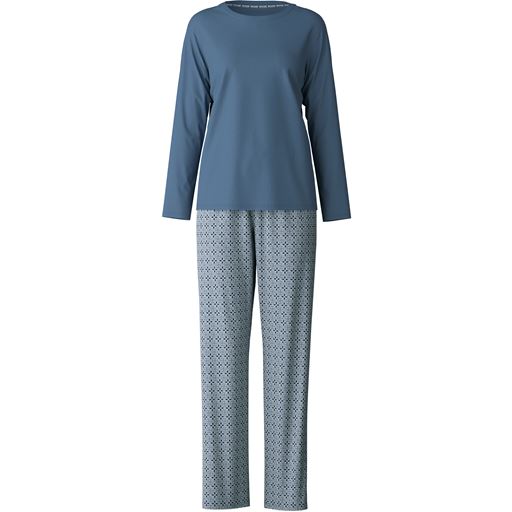 Calida Ornament Dreams Pyjamassæt, Blue Cotton, L