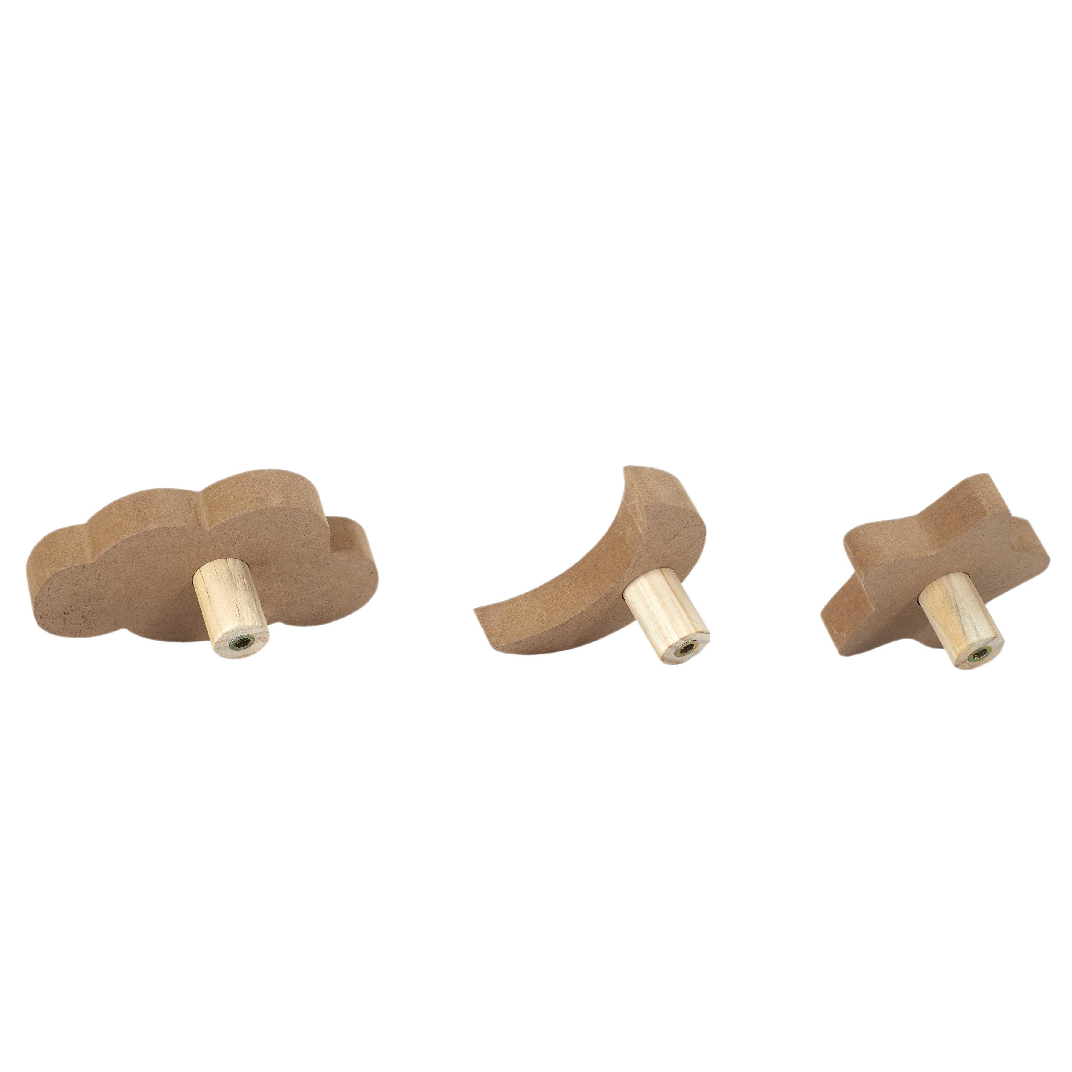 LOT DE 3 PATERES LUNE NUAGE ET ETOILE