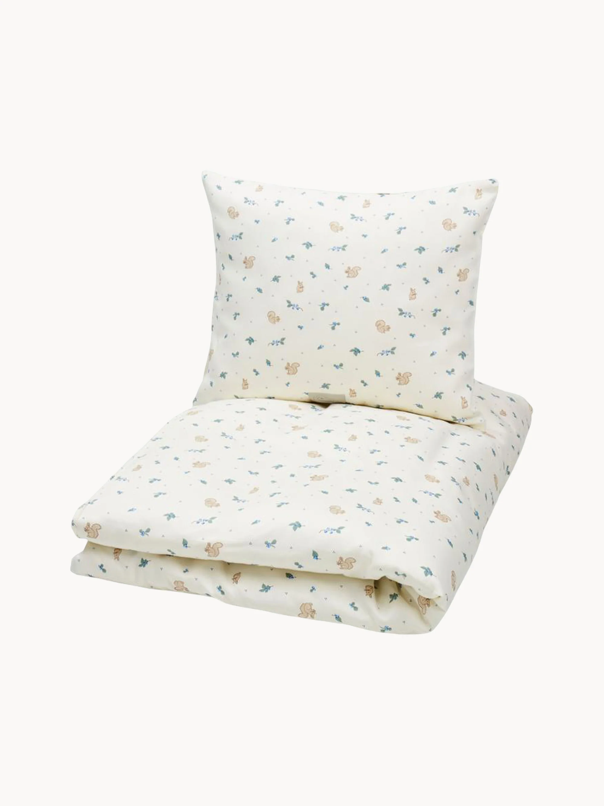 Babybedtextielset Blueberries van katoensatijn