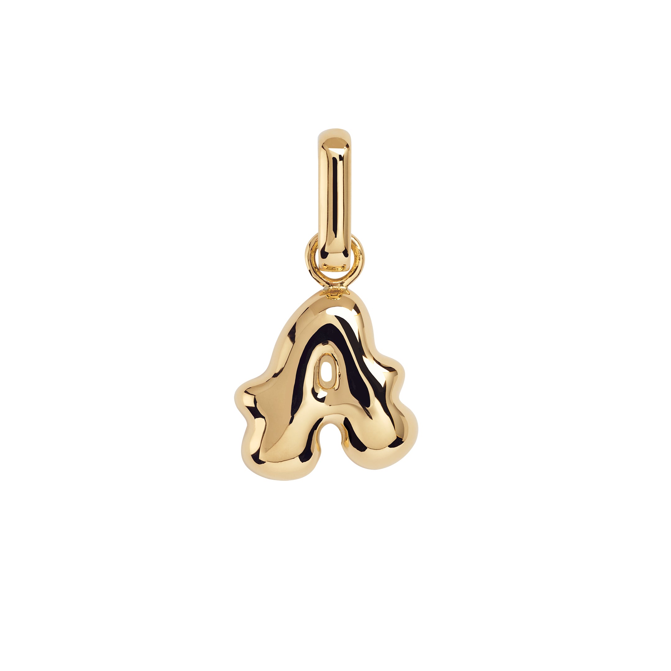 Camille Brinch  Puffer Letter Charm vedhæng - forgyldt