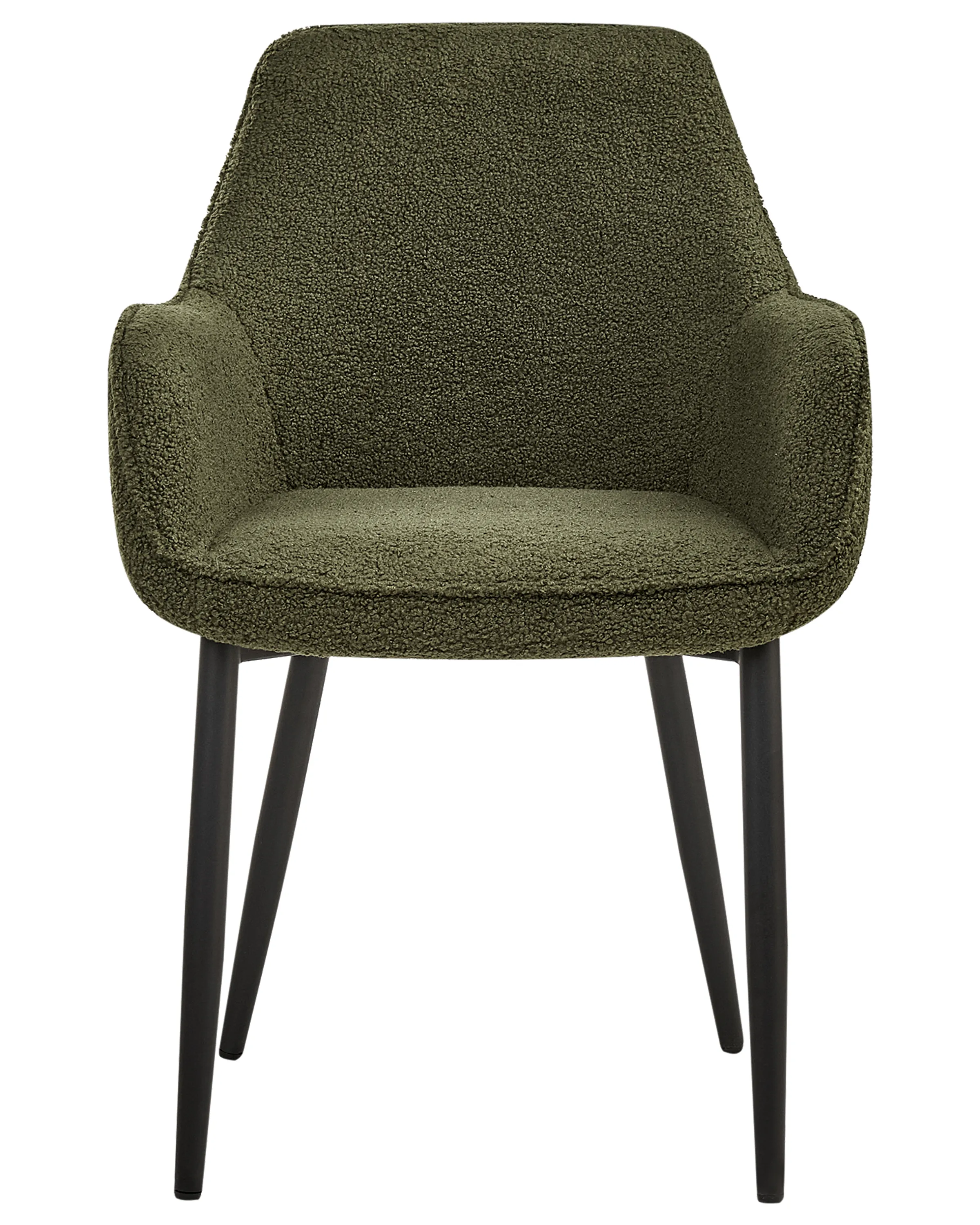 Set van 2 eetkamerstoelen ALDEN Bouclé Donkergroen