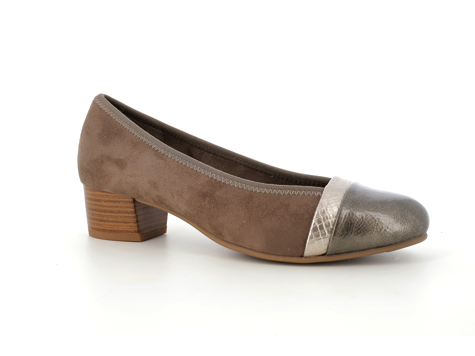 Jana  shoes-22366 Matières combinées Taupe