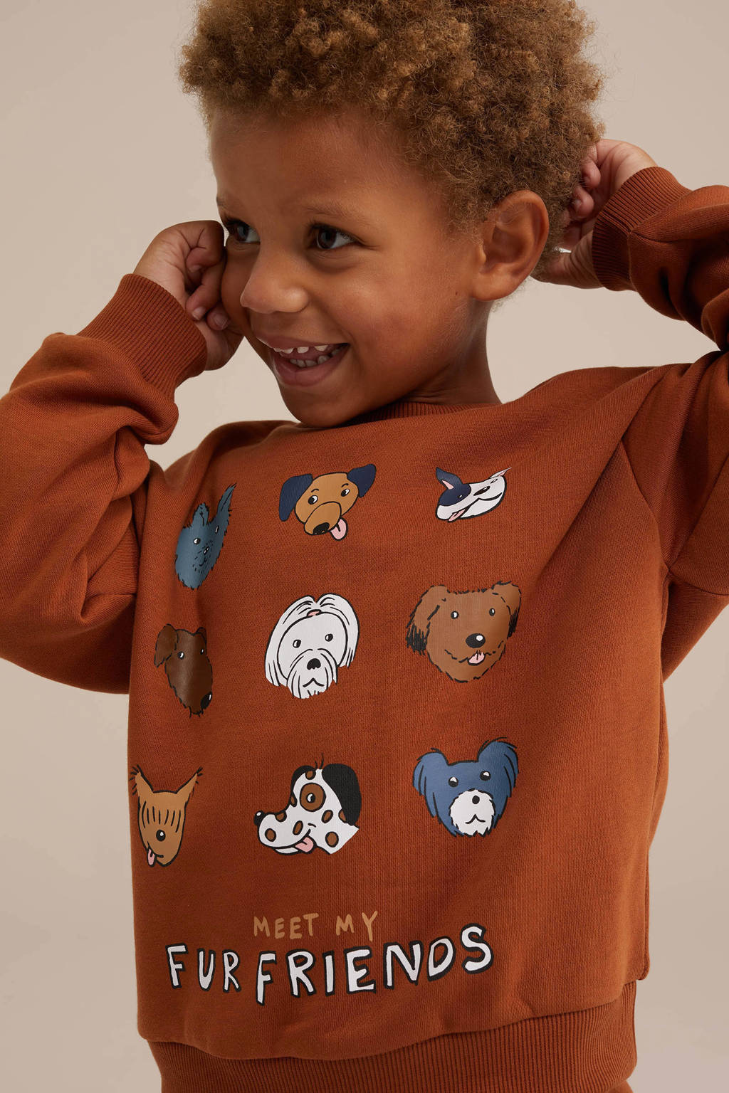 WE Fashion sweater bruin