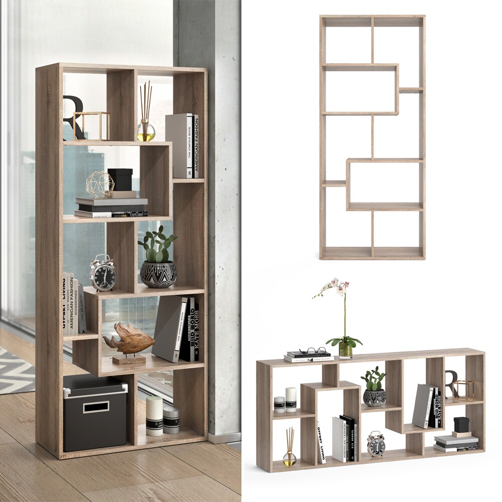 Vicco Raumteiler Noa Bücherregal Standregal Aktenregal Hochregal Regal Sonoma