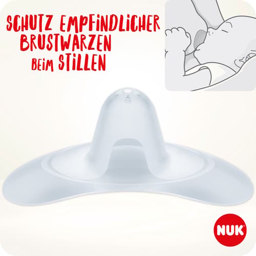 NUK Brusthütchen Größe L, 2 Stück, inkl. Schutzdose
