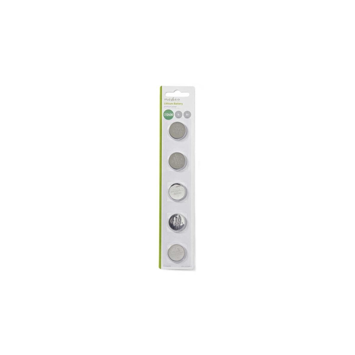 Nedis Lithium knappecellebatteri CR2430 | 3 V DC | 5-Blister | Sølv