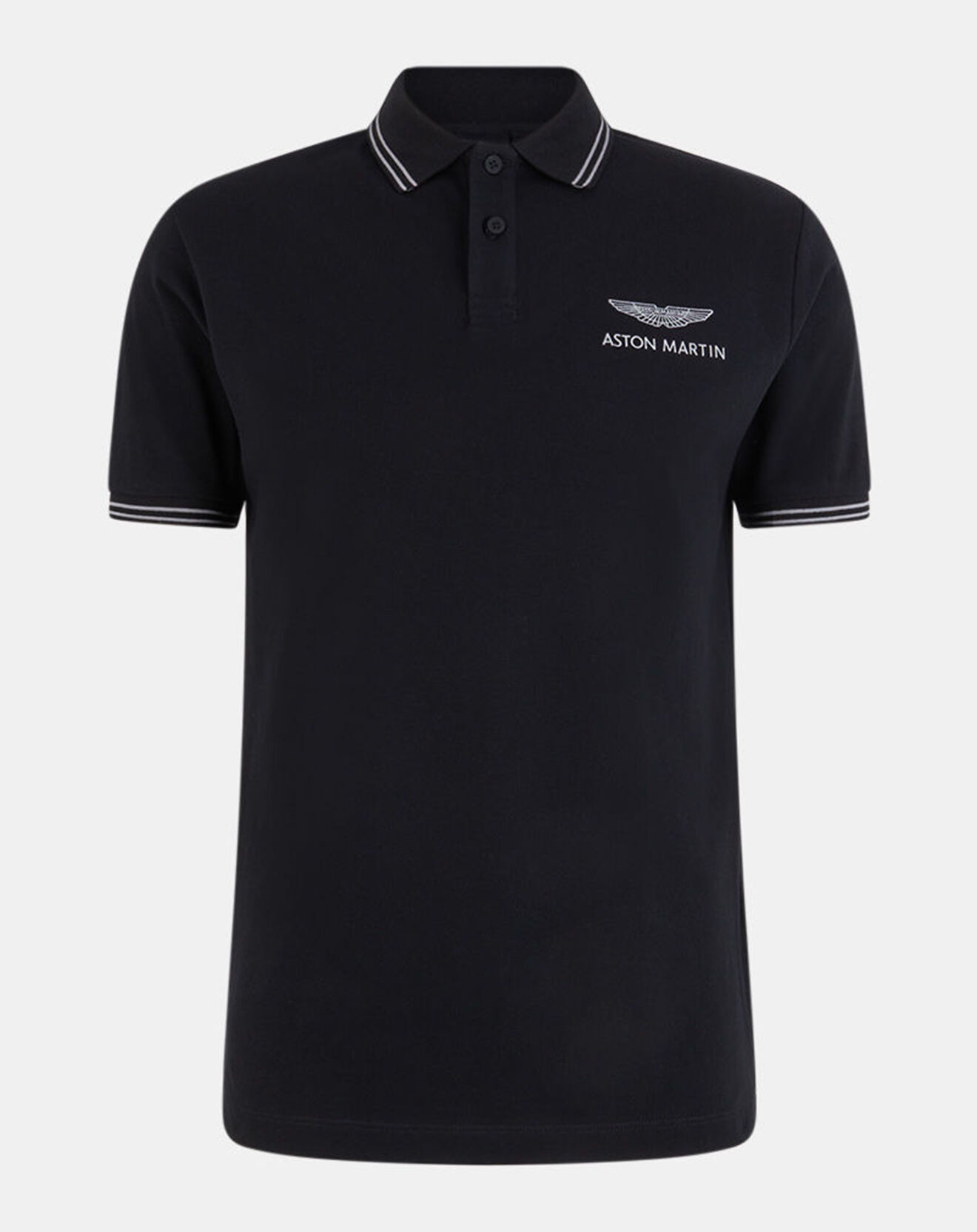 Hackett London Polo Regular Fit uni Aston Martin Racing Logo noir