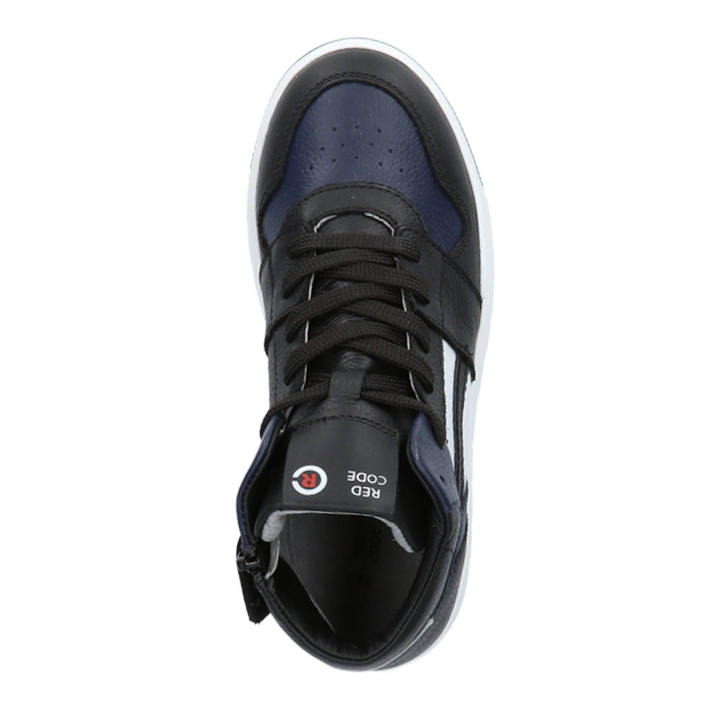 Red Code leren sneakers donkerblauw