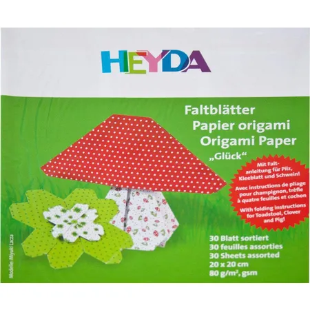 Heyda 20-48 755 69 Origami Faltblätter, Glück, 20 x 20 cm