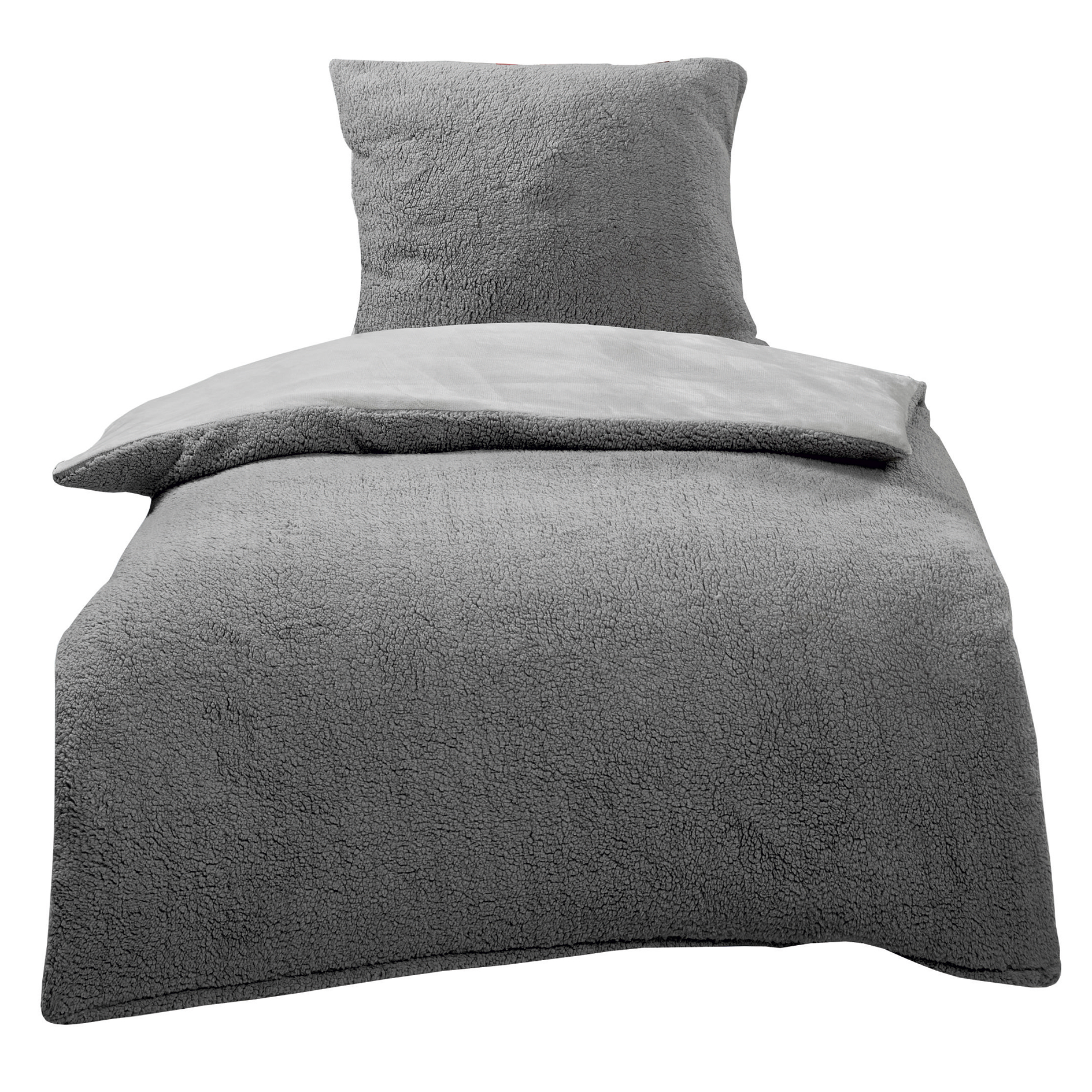 Bettwäsche - grau - Cashmere Touch - 135x200 cm