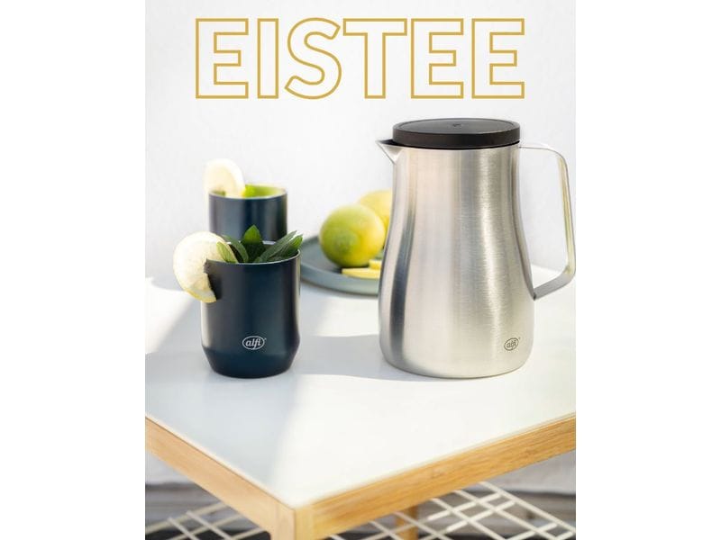 Alfi Thermoskanne Studio 700 ml, Silber Karaffe aus Edelstahl