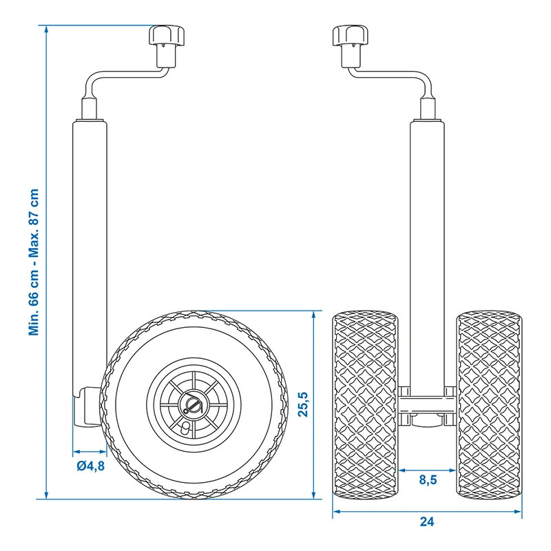 ProPlus 48 mm neuswiel - dubbele luchtband