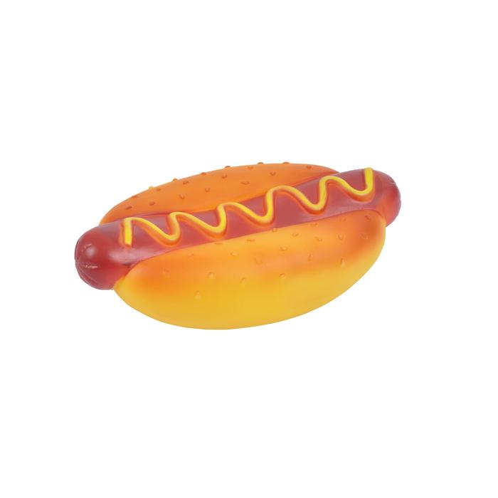 JOUET HOT DOG VINYLE 15.7X9X4.5CM SONORE
