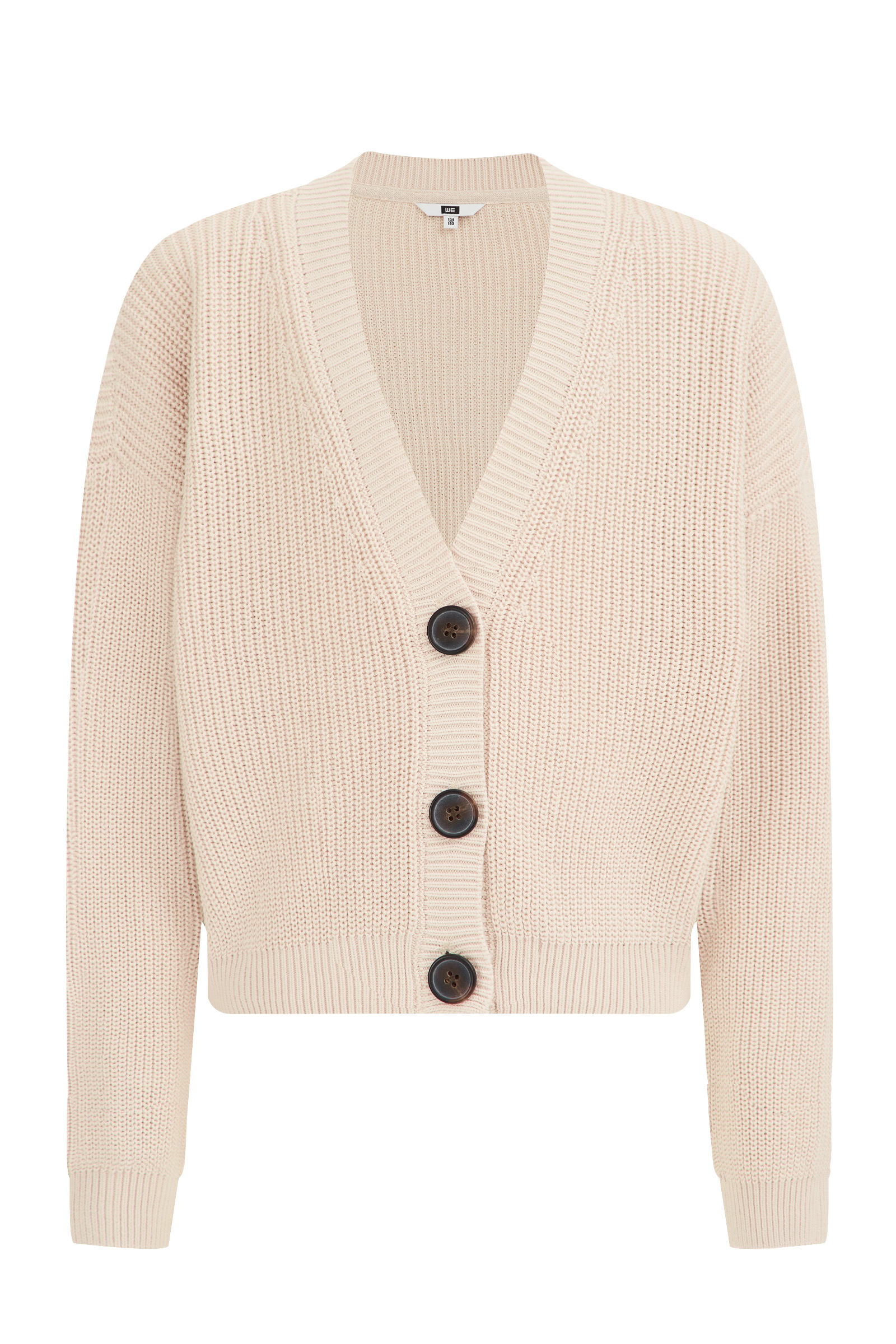 Meisjes fijngebreid vest WE Fashion Beige
