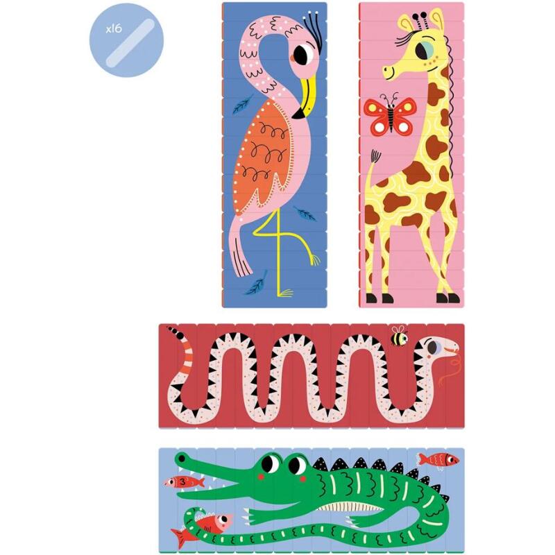 Puzzles Sticks, Animaux de la savane - Multicolore