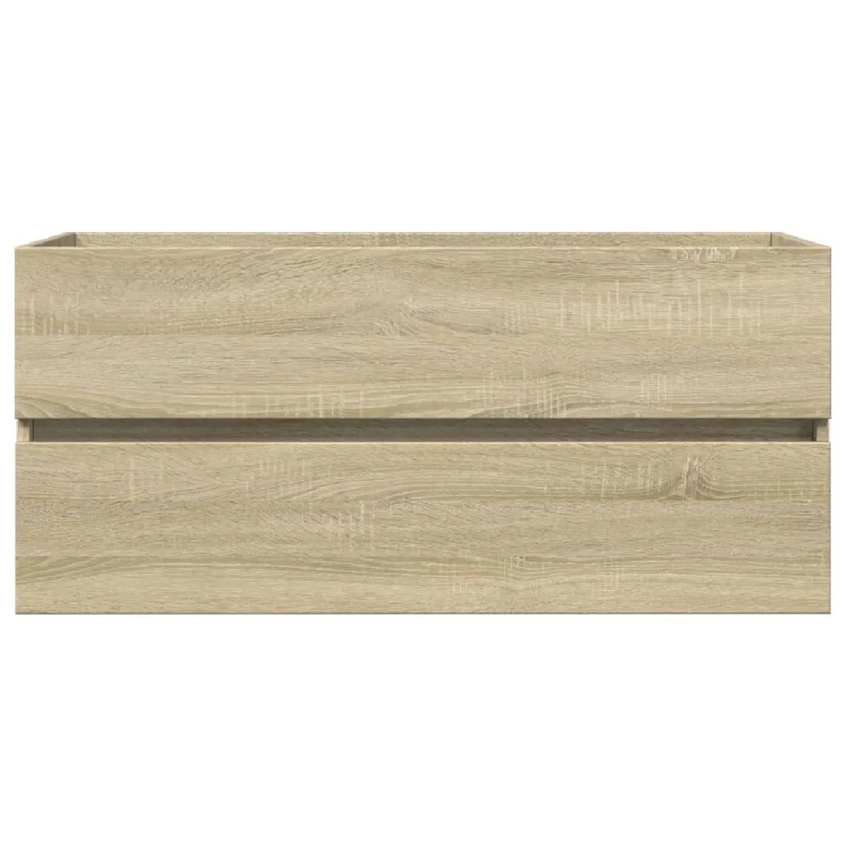 Vidaxl Meubles Bain 2pcs Céramique et Bois Ingénierie