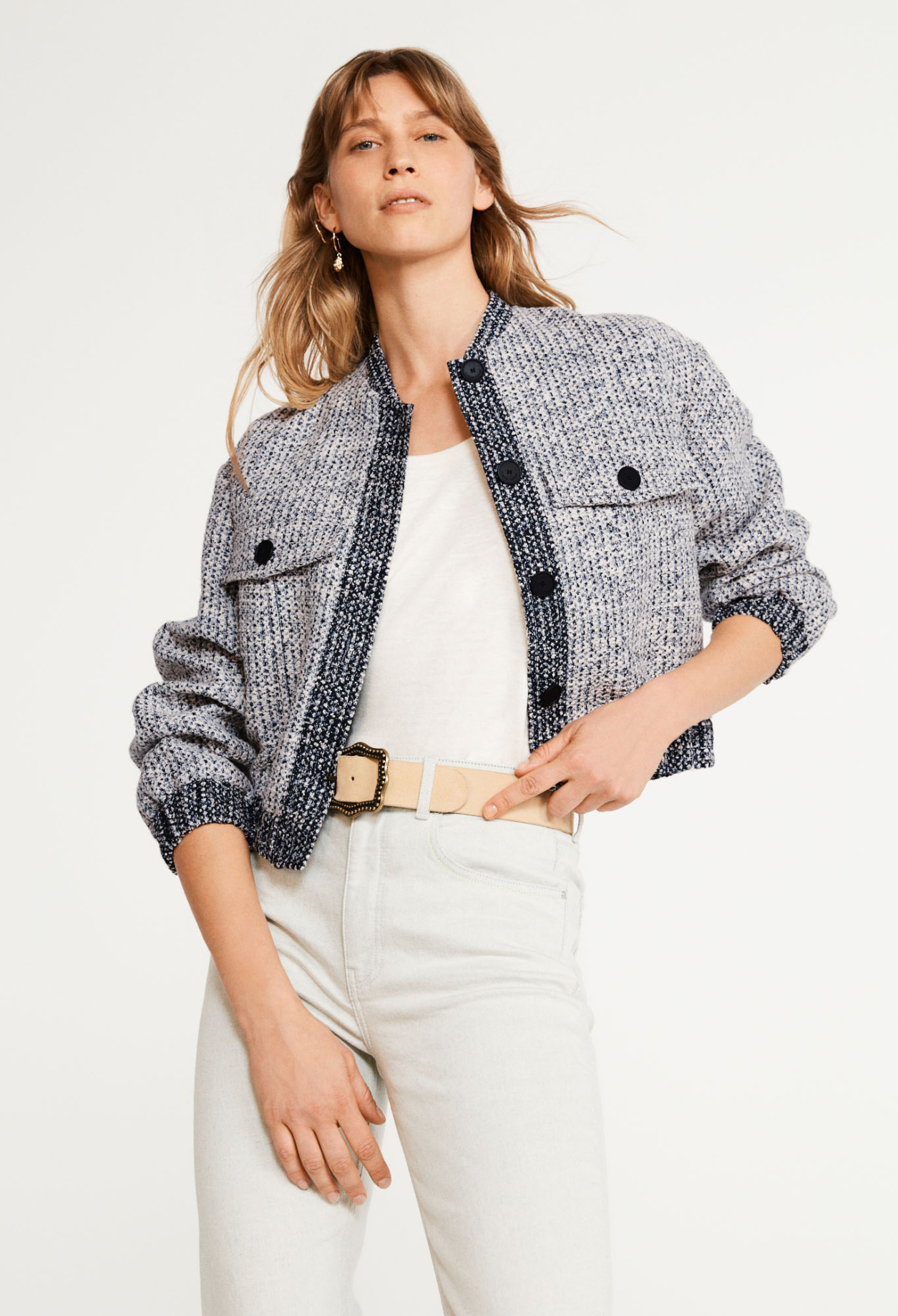 Bomber en tweed