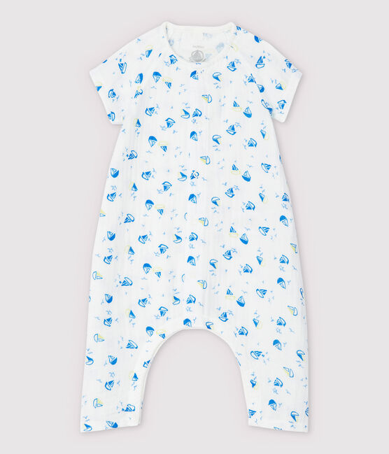 Combinaison longue bateau bébé en tissu couche en coton biologique