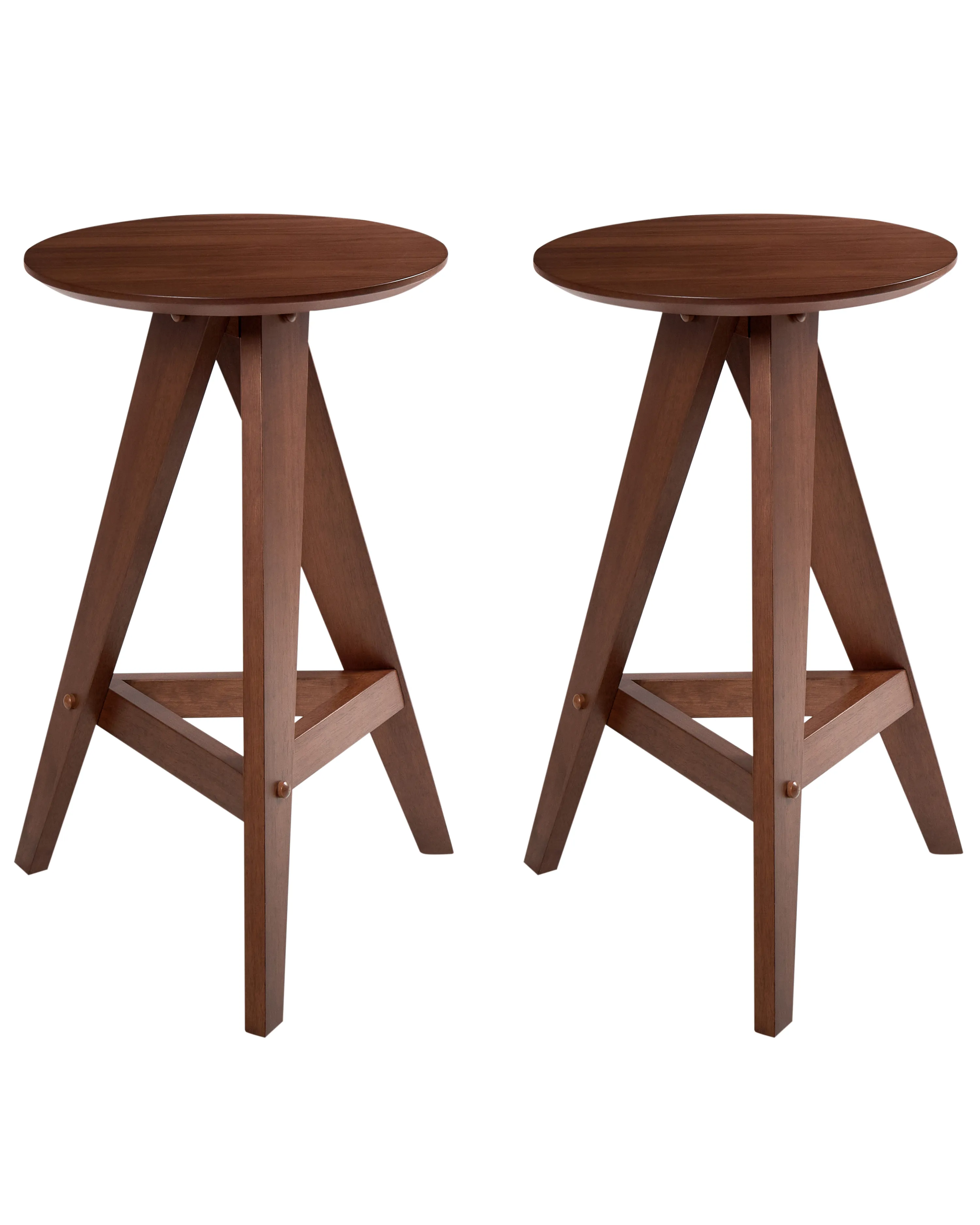 Set van 2 barkrukken AROMA Hout Bruin