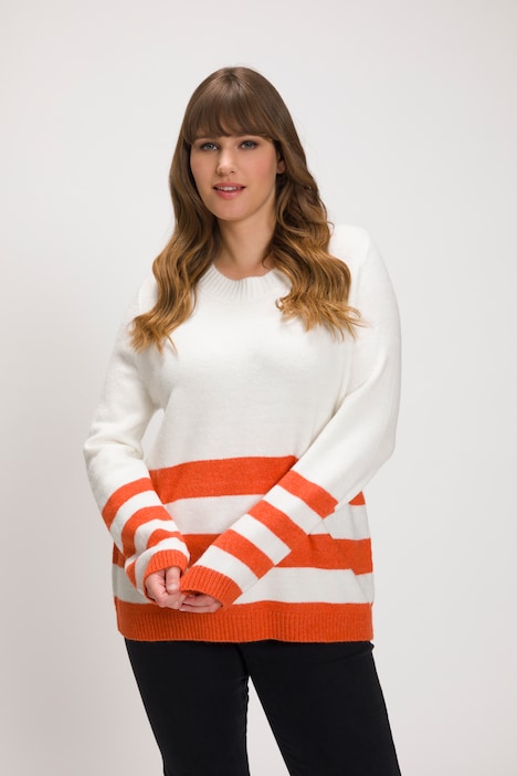 Pullover, Ringelbündchen, Rundhals, Langarm