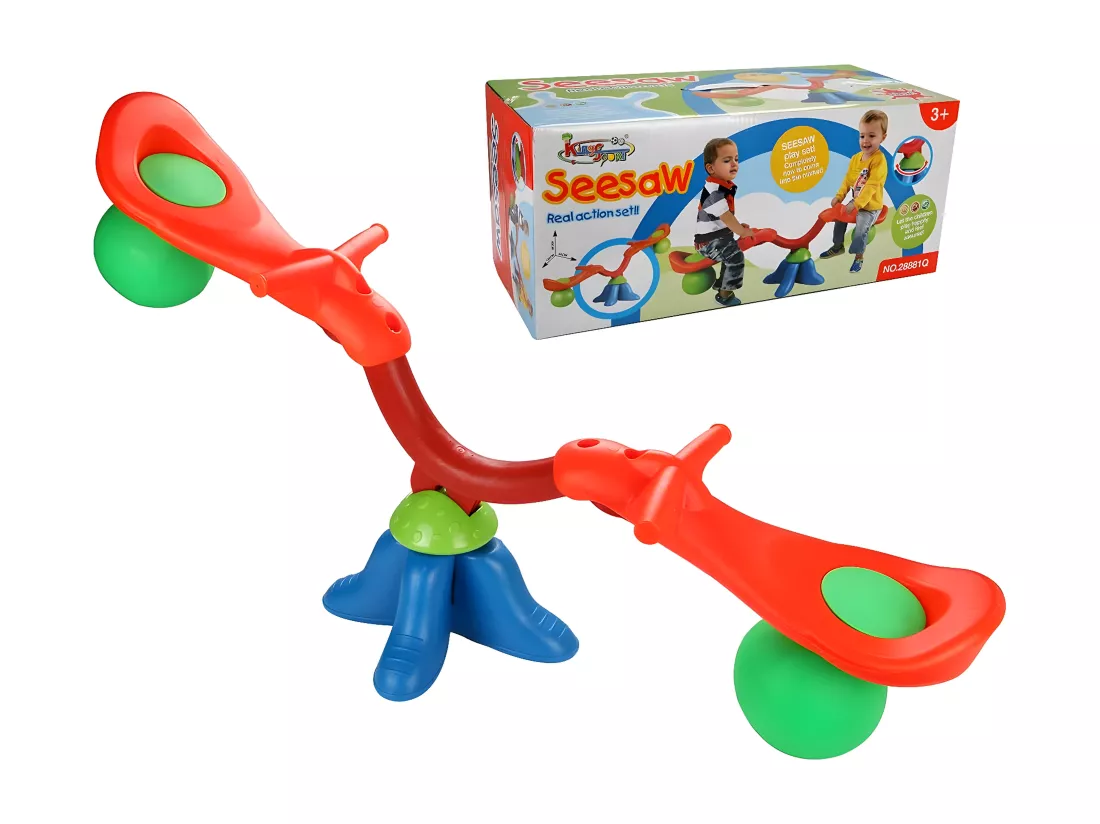 Balançoire à bascule, jeu de bascule pivotable 360°jeu de plein air et sport avec poignées,3+ ans