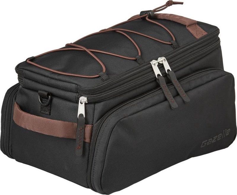 Bagagedragertas Gazelle Trunkbag 31 liter - zwart / donkerbruin