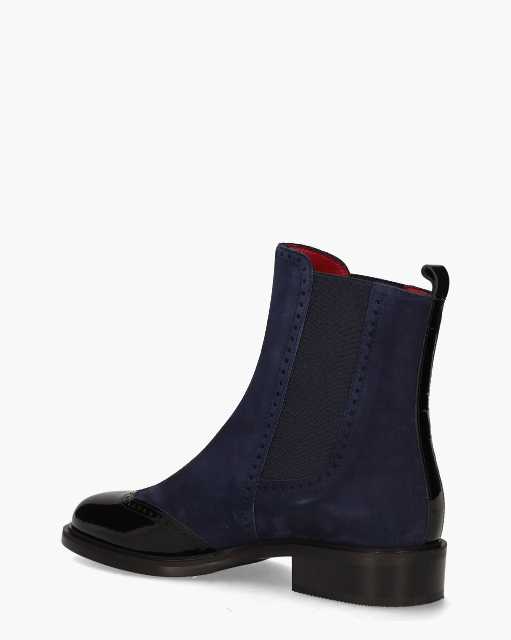Lilian 12270 Donkerblauw/Zwart Dames Chelseaboots